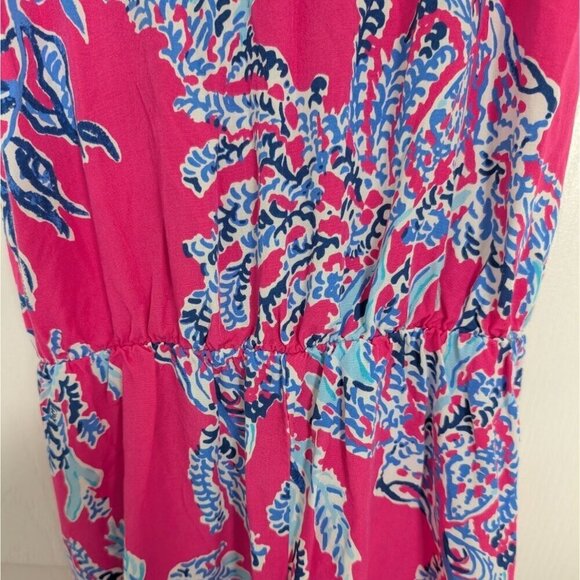 Lilly Pulitzer Dusk Romper Womens Size Small Pink Samba Coral Sleeveless Preppy - Picture 7 of 12